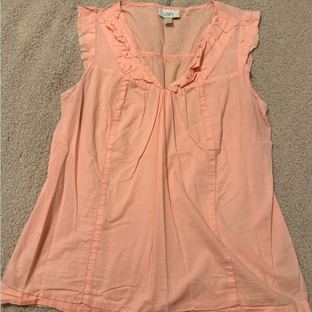 LOFT Pink Blouse with Elegant Design